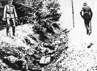 Jeńcy polscy zamordowani przez oddziały Wehrmachtu pod Ciepielewem